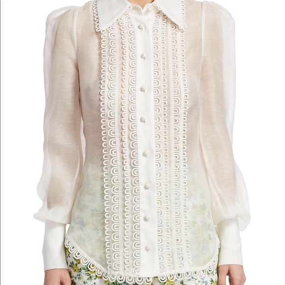 Zimmermann Cream Doley Blouse NWT Size S/1 - Picture 6 of 6